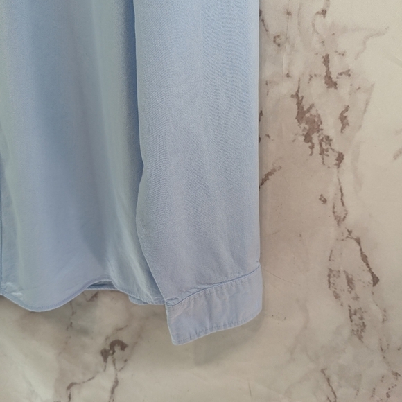 Eddie Bauer Shirt Mens XL Light Blue Travex Button Down Classic Fit Long Sleeve - Picture 4 of 9